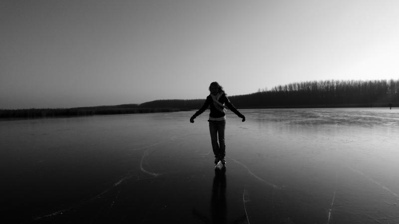 skating on blackice