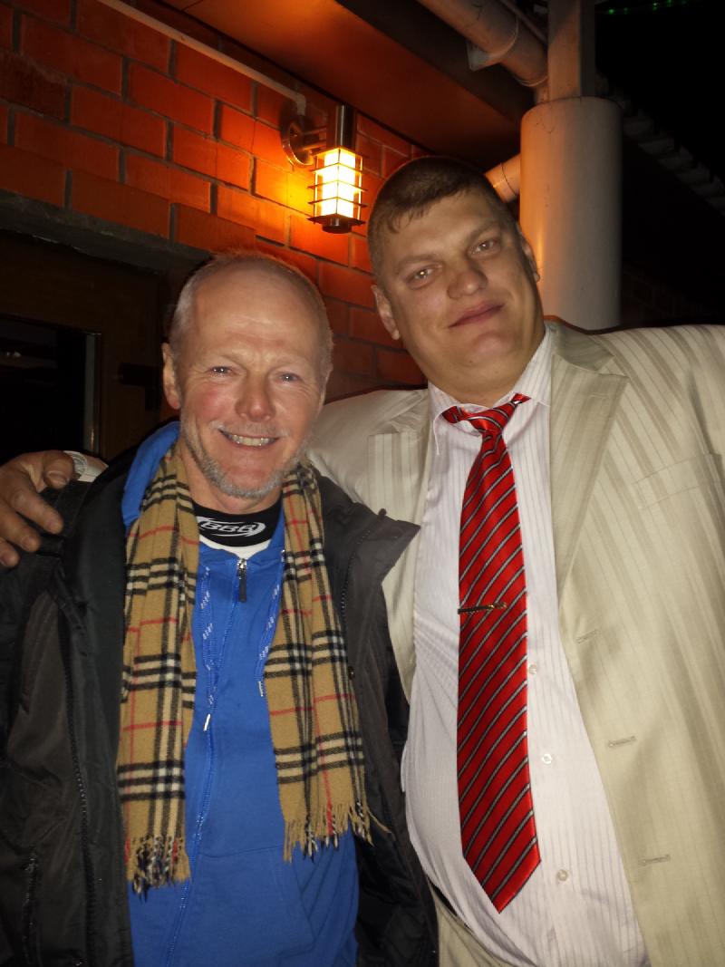 in the restaurant everybody wanted to take a photo with me. This guest
here is two meters high, two meters wide, he&rsquo;s from the same village as
jaws